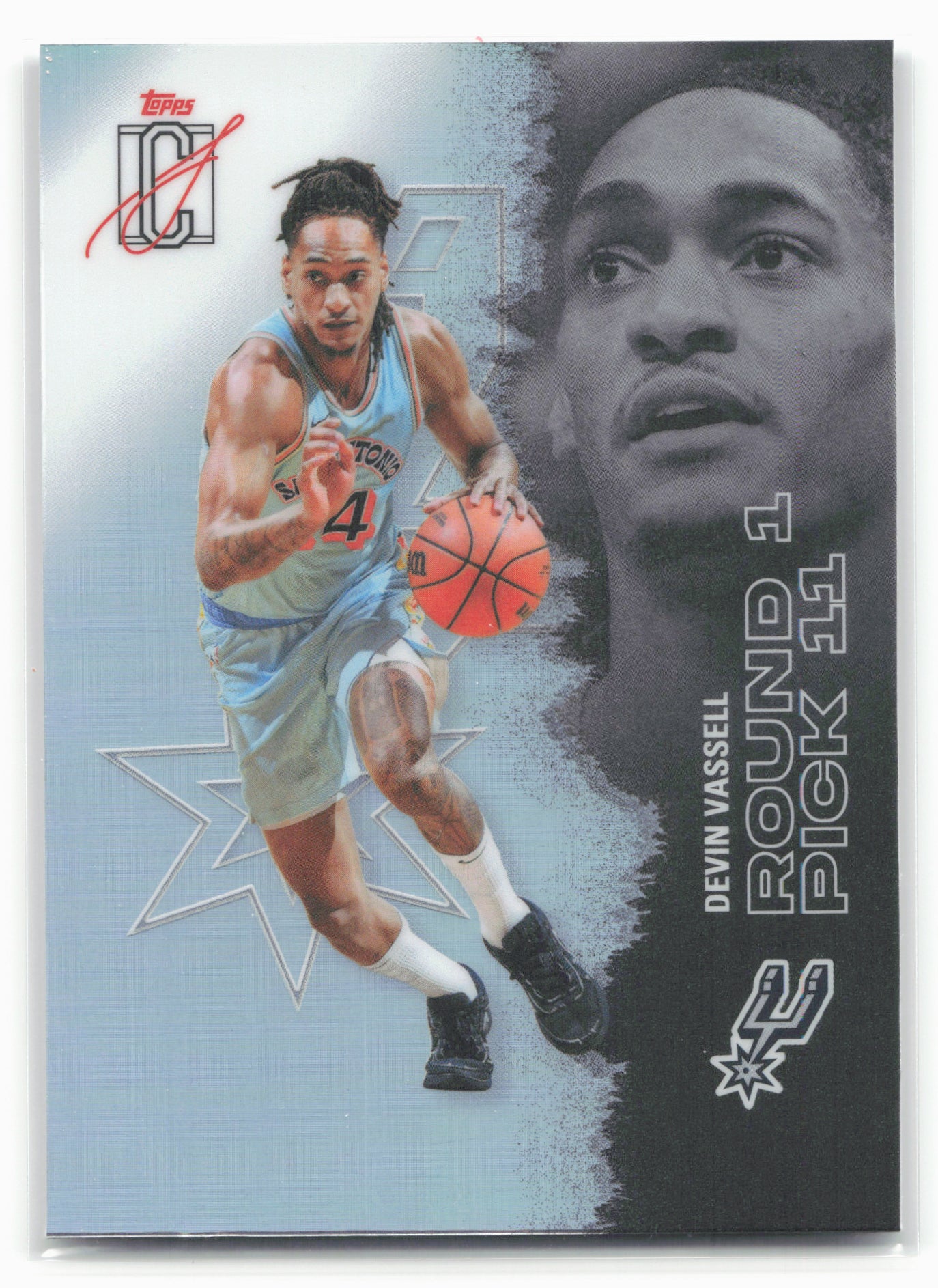 2025-26 Topps Signature Class #34 Devin Vassell Chrome Refractors