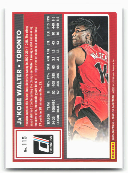 2025-26 Donruss #115 Ja'Kobe Walter Cloud #/25