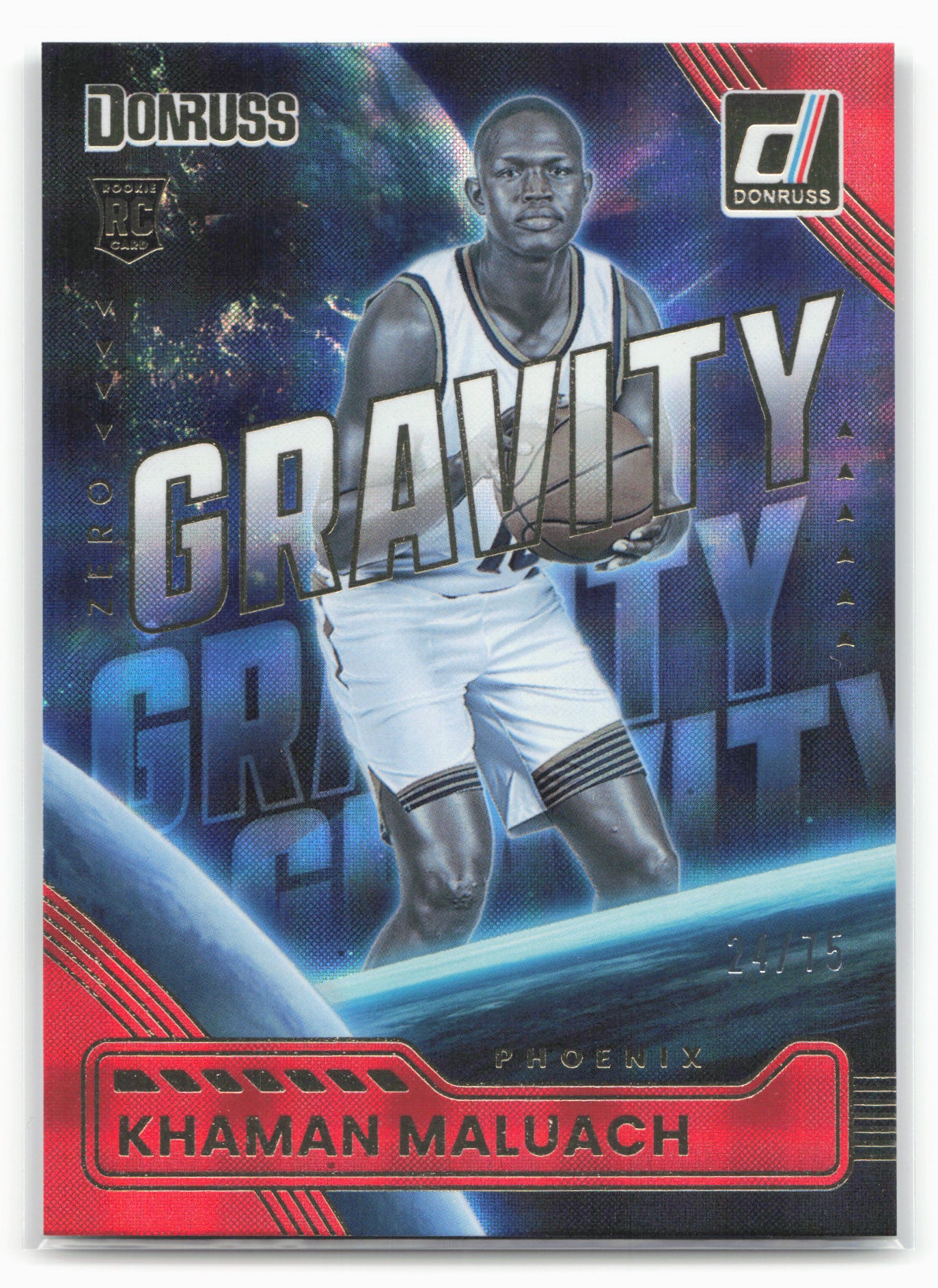 2025-26 Donruss #16 Khaman Maluach Zero Gravity Plaid #/75