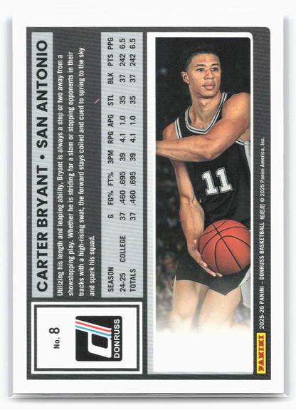2025-26 Donruss #8 Carter Bryant Cosmic #/65