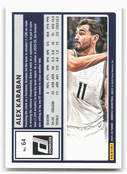 2025-26 Donruss #64 Alex Karaban Hyper #/125