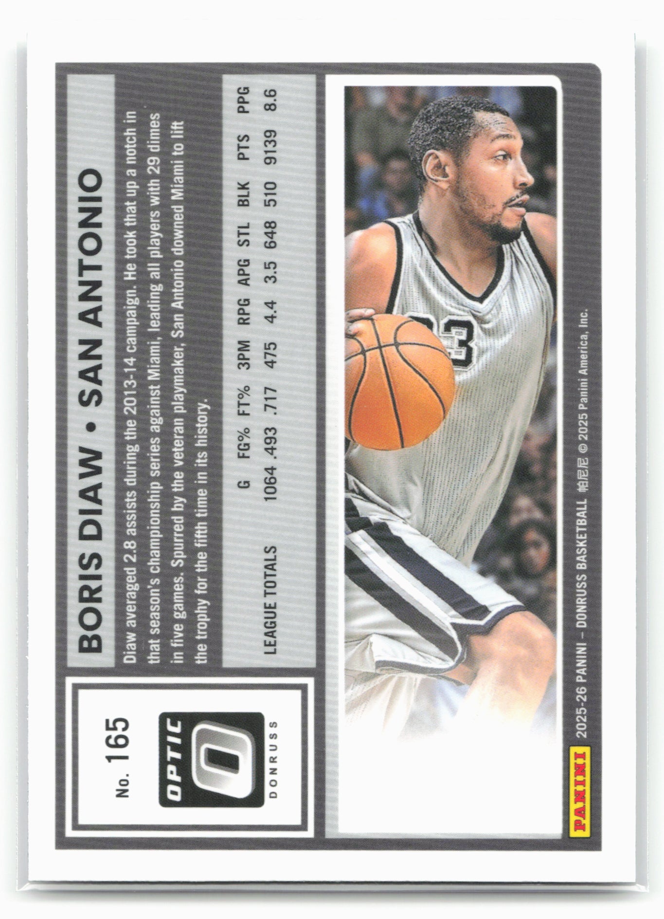 2025-26 Donruss #165 Boris Diaw Optic