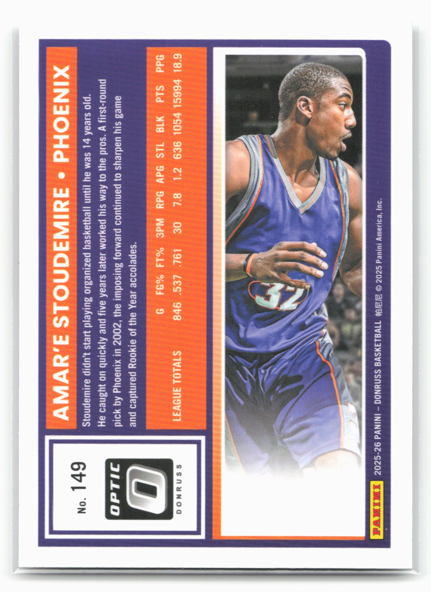 2025-26 Donruss #149 Amar'e Stoudemire Optic