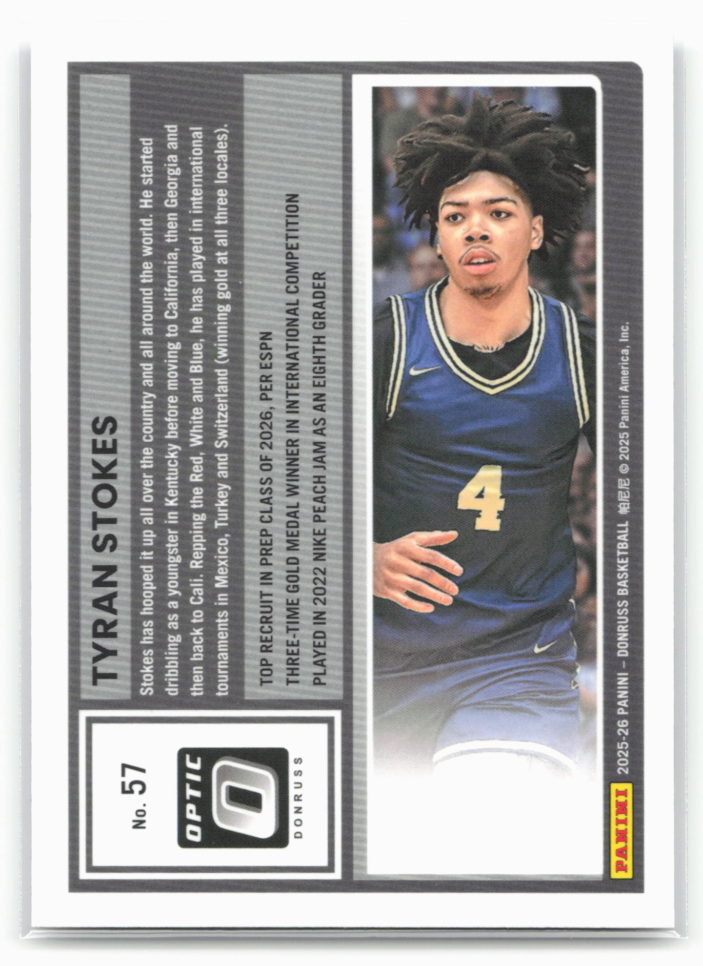 2025-26 Donruss #57 Tyran Stokes Optic