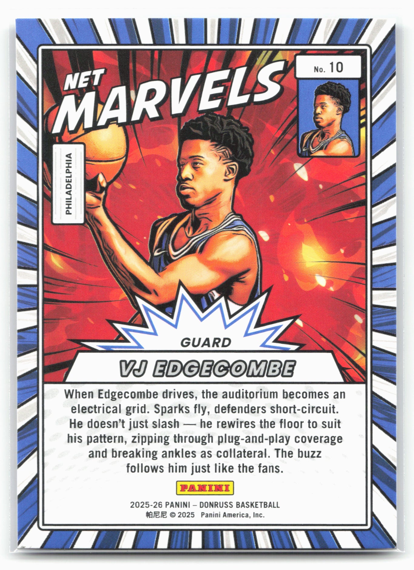 2025-26 Donruss #10 VJ Edgecombe Net Marvels