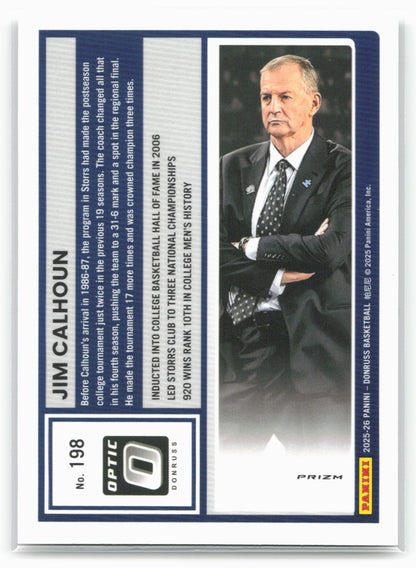 2025-26 Donruss #198 Jim Calhoun Optic Holo