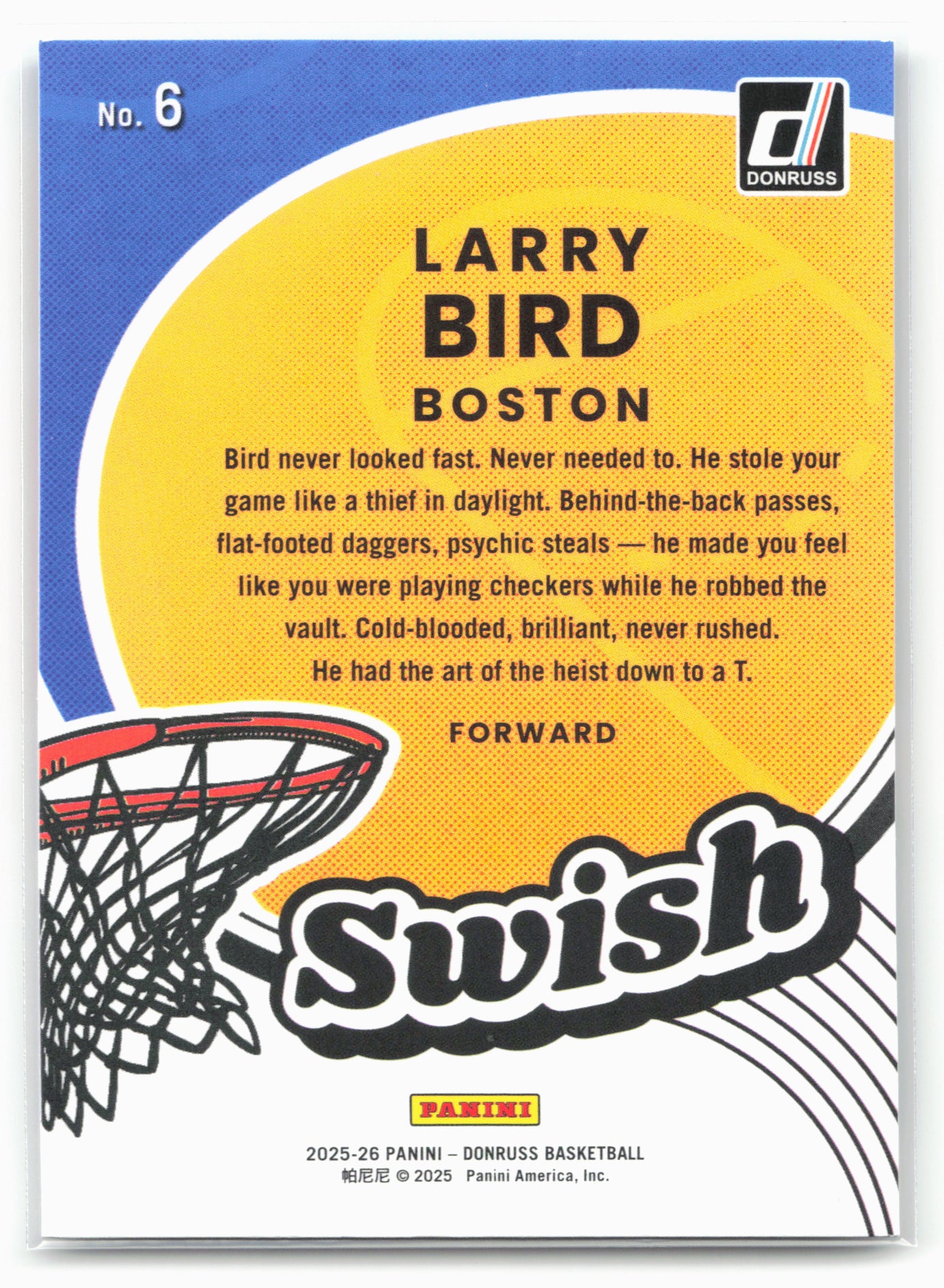 2025-26 Donruss #6 Larry Bird Swish
