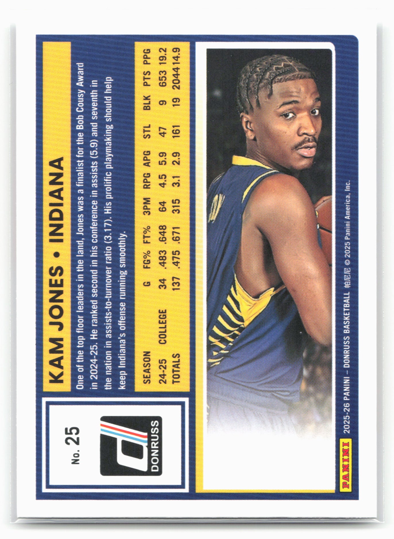 2025-26 Donruss #25 Kam Jones