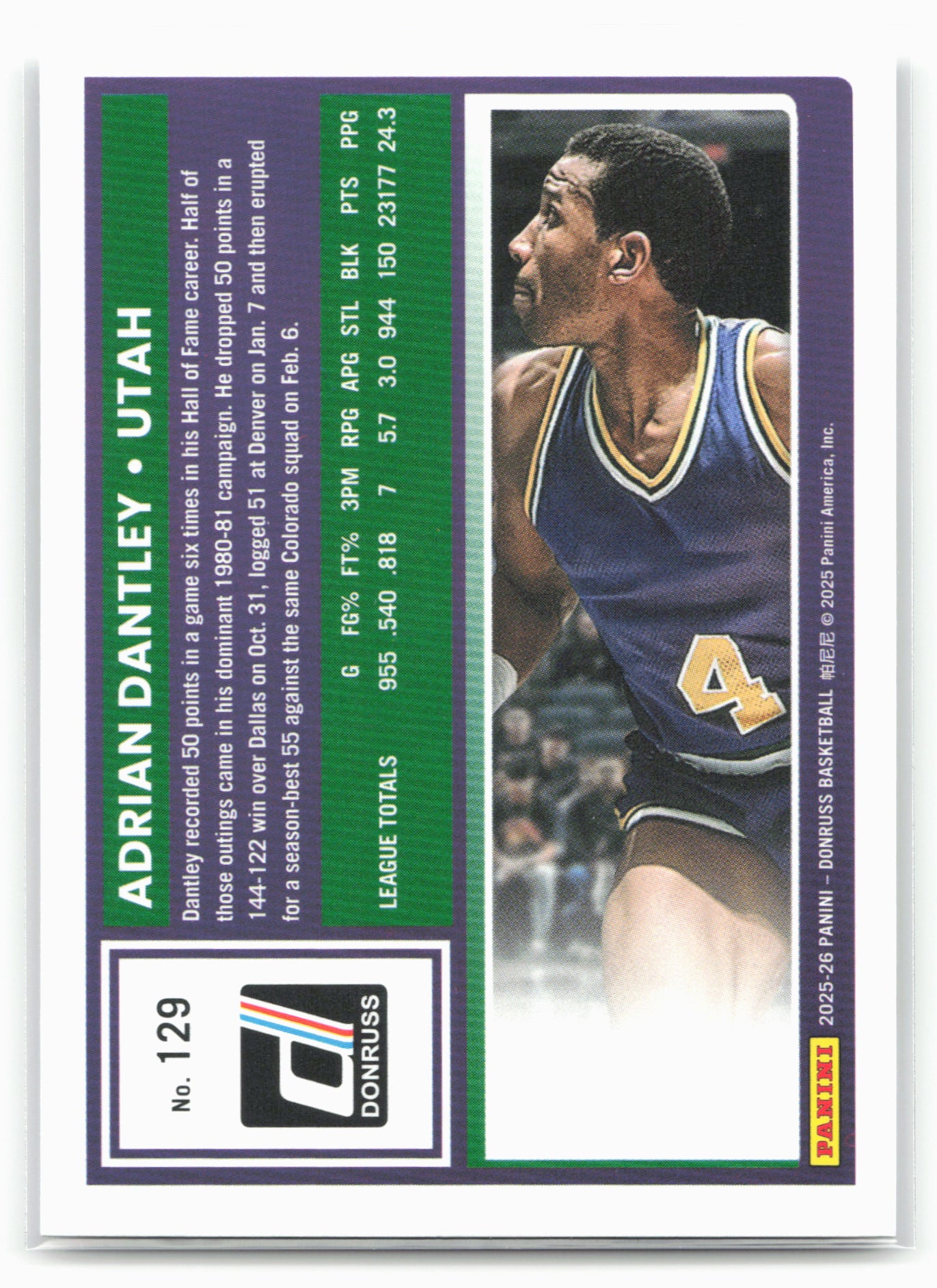 2025-26 Donruss #129 Adrian Dantley