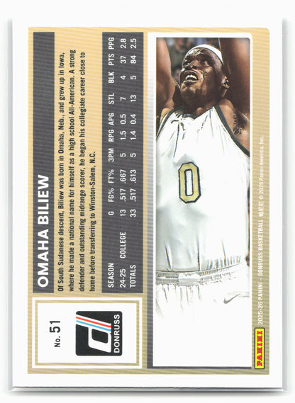 2025-26 Donruss #51 Omaha Biliew