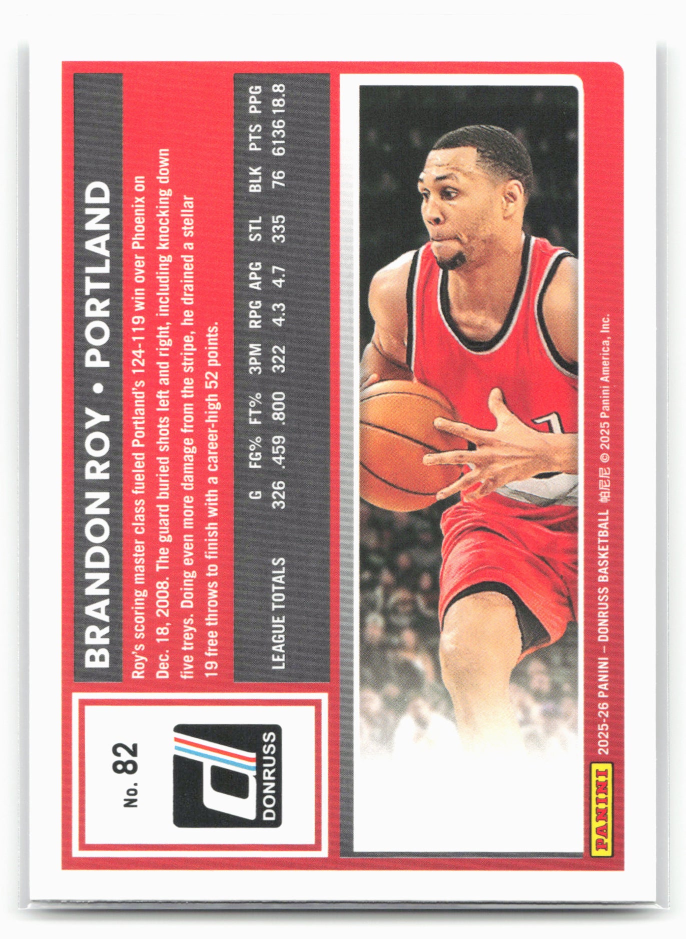 2025-26 Donruss #82 Brandon Roy