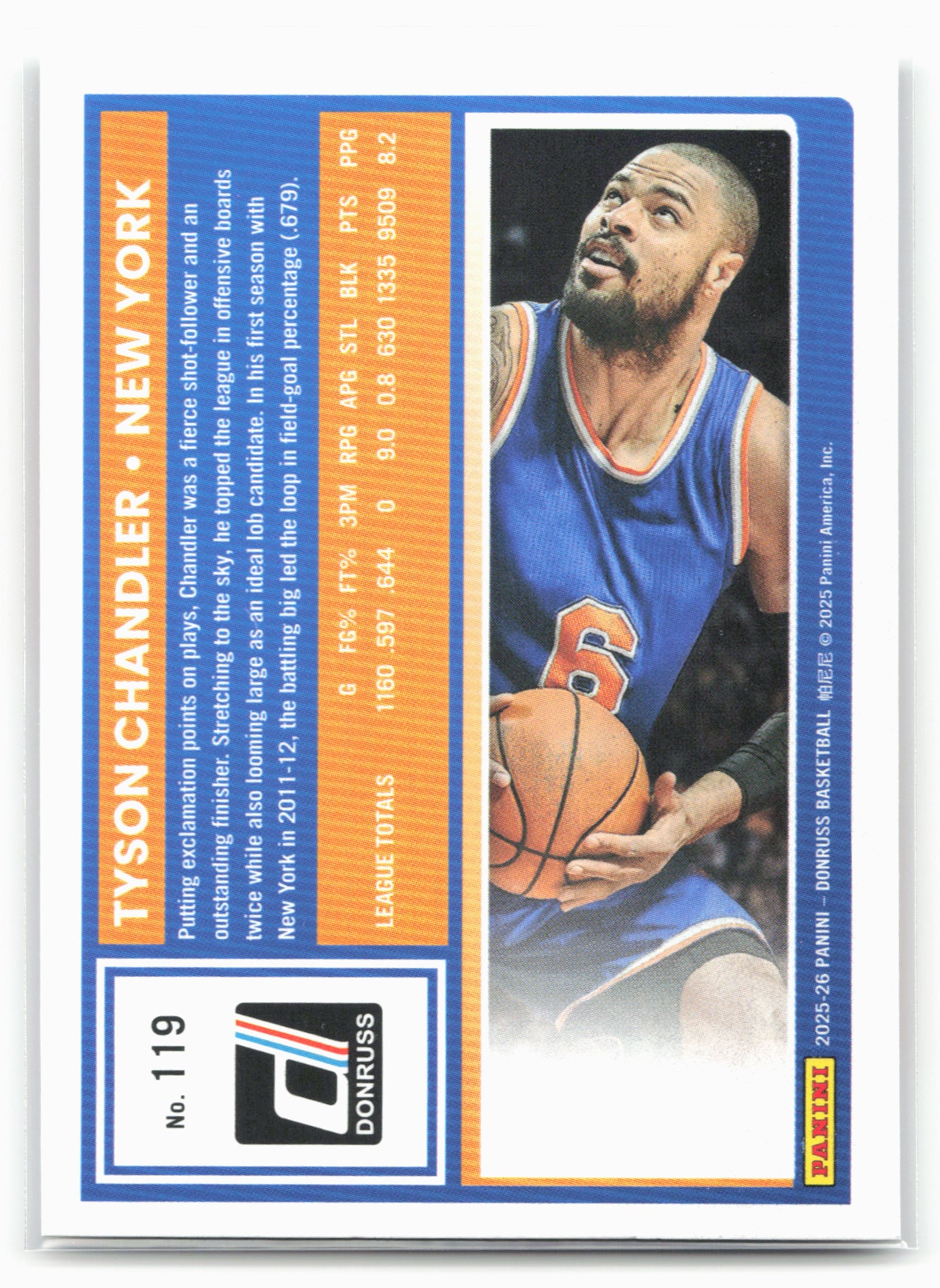 2025-26 Donruss #119 Tyson Chandler