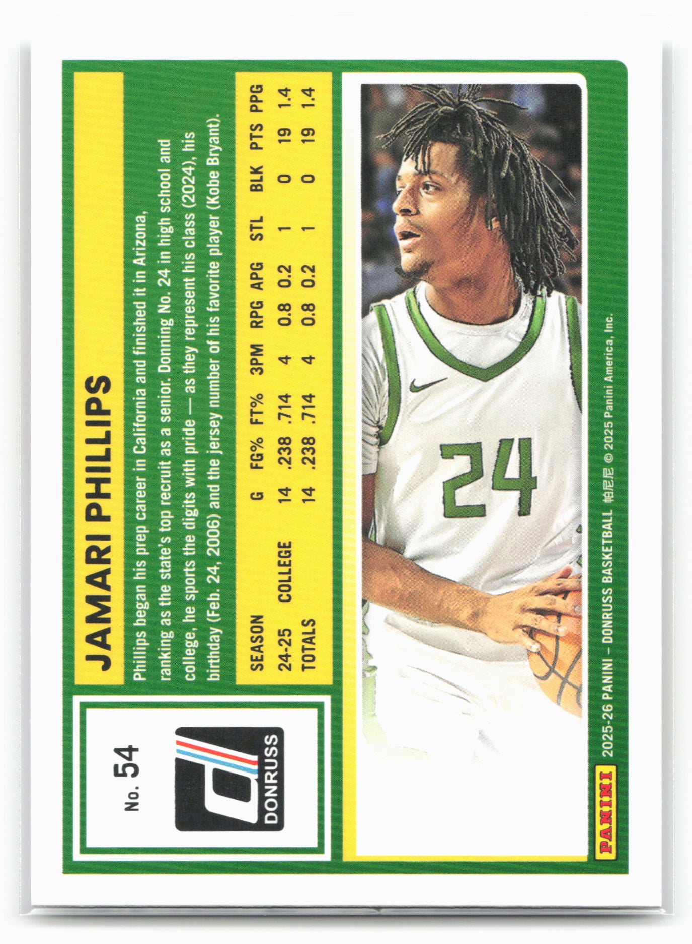 2025-26 Donruss #54 Jamari Phillips
