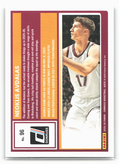 2025-26 Donruss #96 Neoklis Avdalas