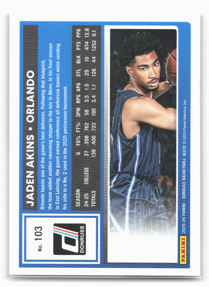 2025-26 Donruss #103 Jaden Akins