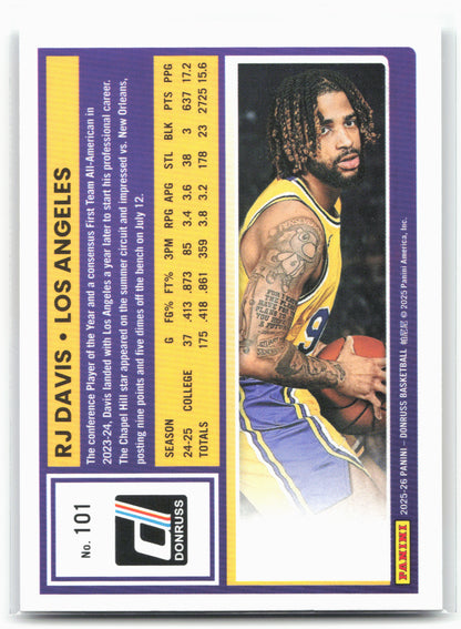 2025-26 Donruss #101 RJ Davis