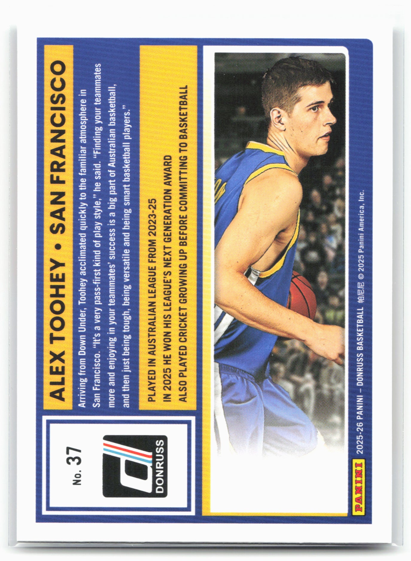 2025-26 Donruss #37 Alex Toohey
