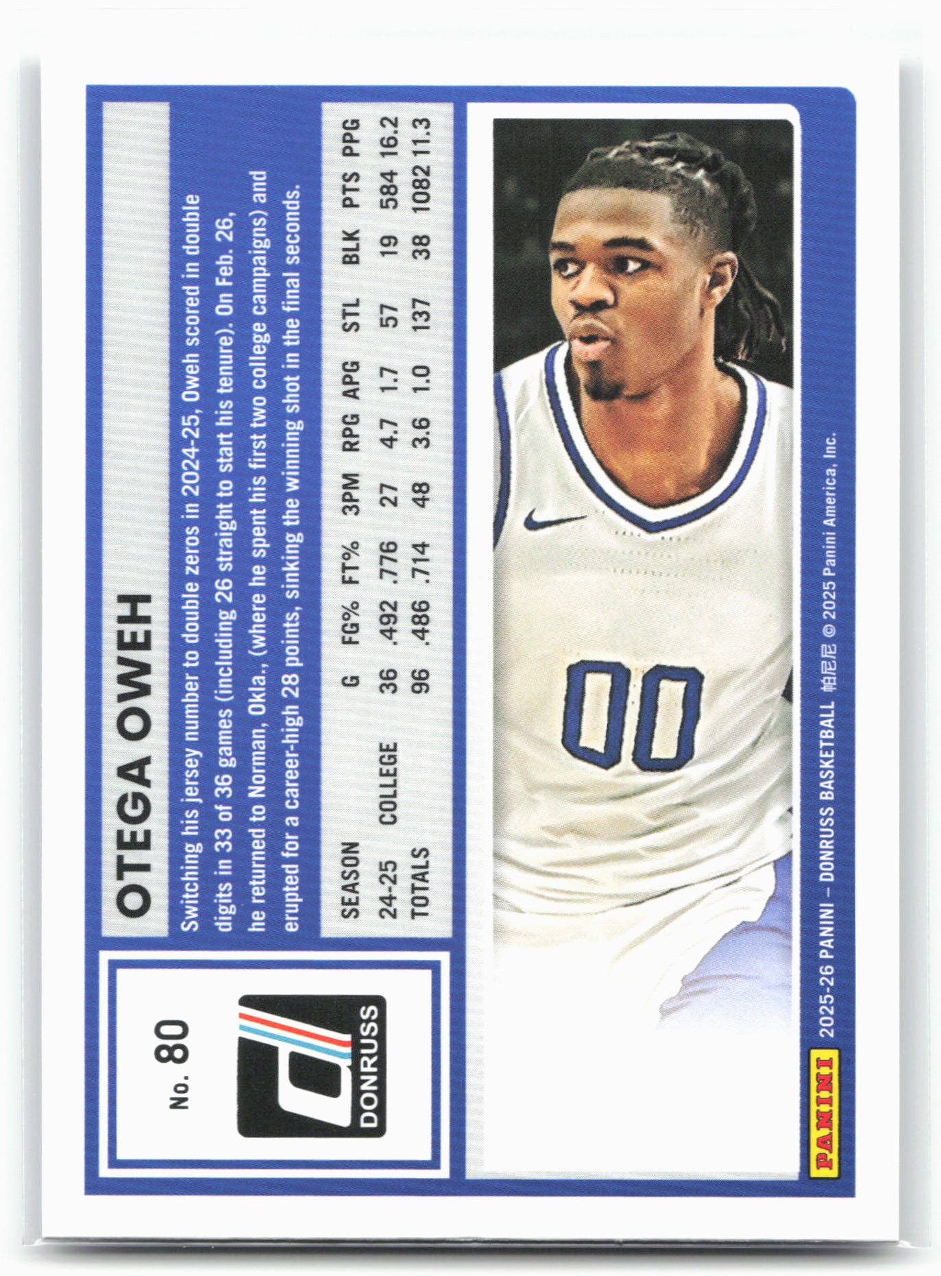 2025-26 Donruss #80 Otega Oweh