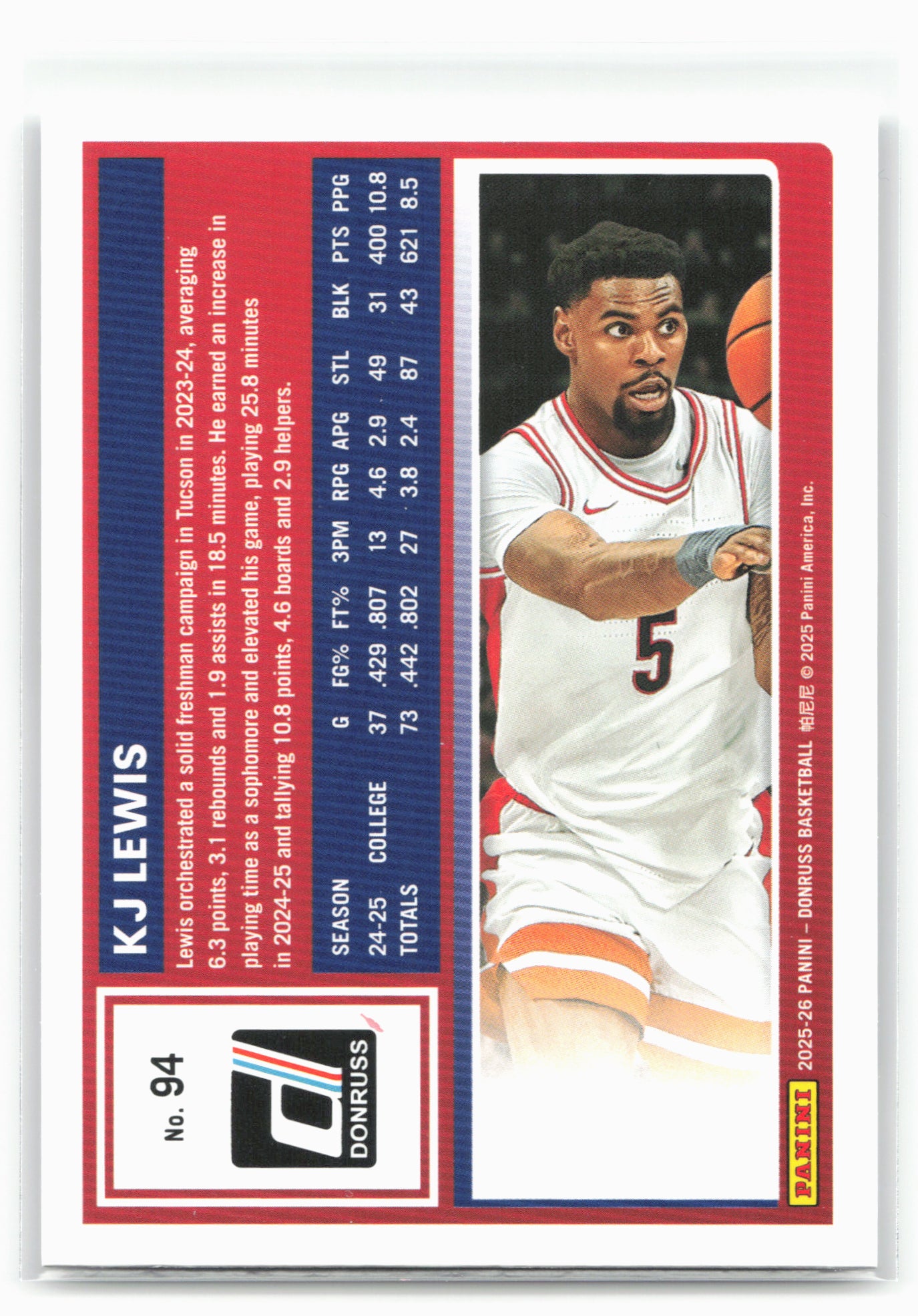 2025-26 Donruss #94 KJ Lewis