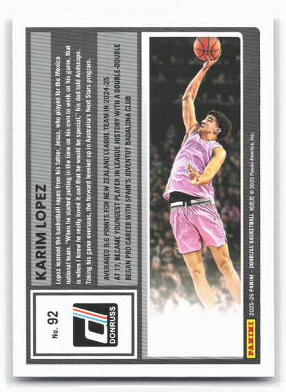 2025-26 Donruss #92 Karim Lopez