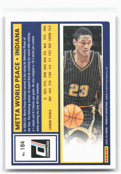 2025-26 Donruss #184 Metta World Peace