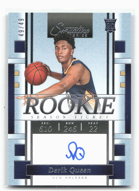 2025-26 Panini Series #RST-DQN Derik Queen Rookie Season Ticket 49/49