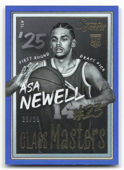 2025-26 Panini Signature Series #14 Asa Newell Class Masters Blue #/25