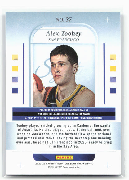 2025-26 Panini Signature Series #37 Alex Toohey #/199