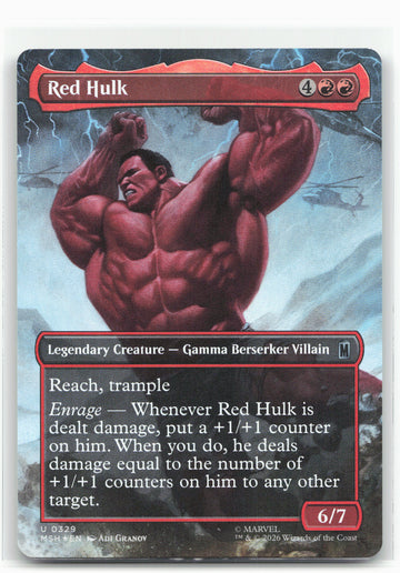 
Marvel Super Heroes #329 Red Hulk (Borderless) Foil