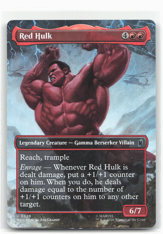 Marvel Super Heroes #329 Red Hulk (Borderless) Foil