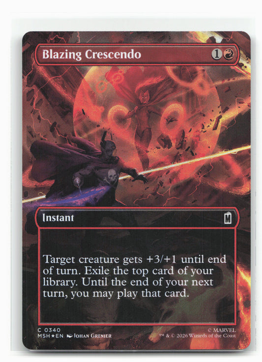 Marvel Super Heroes #340 Blazing Crescendo (Borderless) Foil