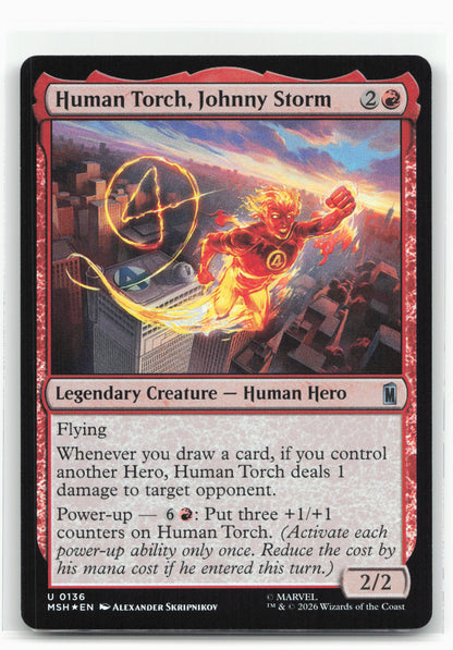 Marvel Super Heroes #136 Human Torch, Johnny Storm Foil