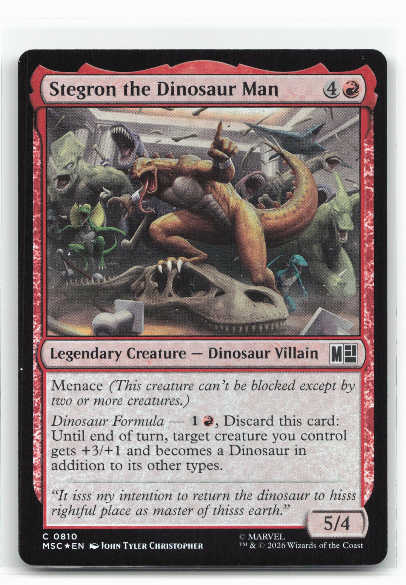 Commander: Marvel Super Heroes #810 Stegron the Dinosaur Man Foil