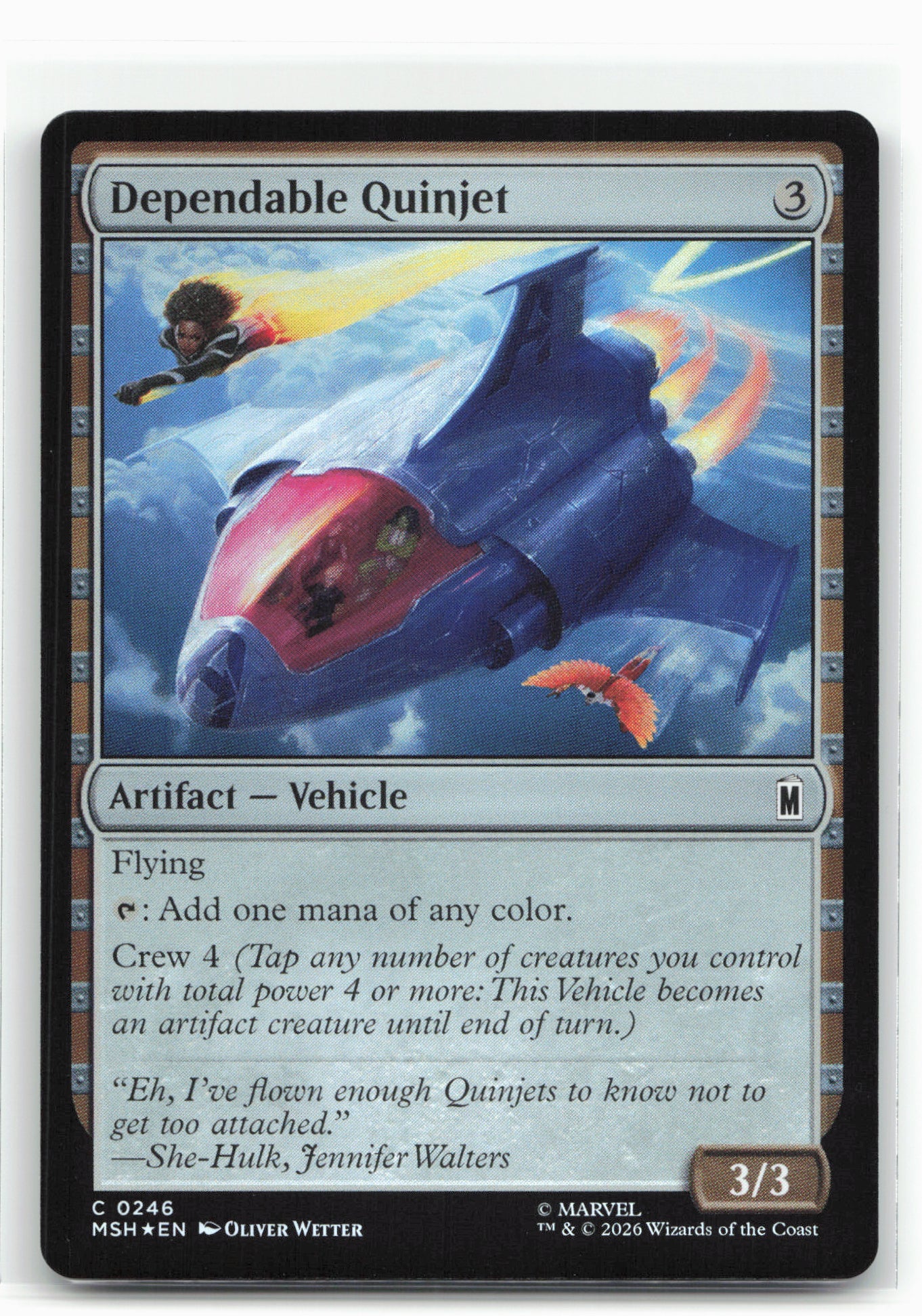 Marvel Super Heroes #246 Dependable Quinjet Foil