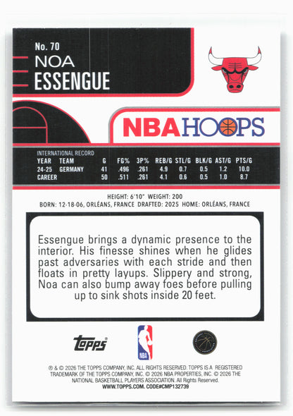 2025-26 Hoops #70 Noa Essengue 29295
