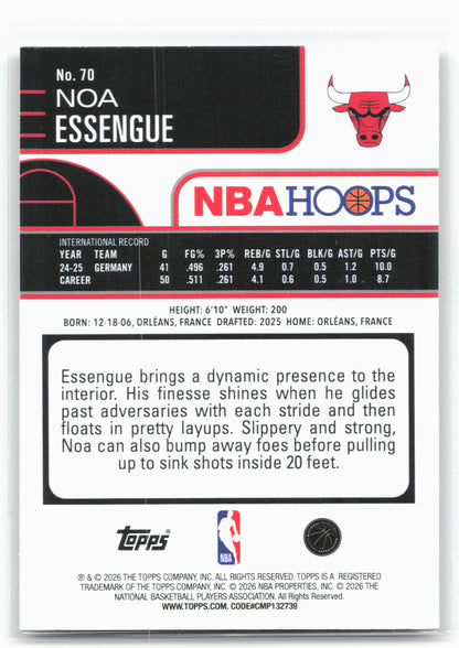 2025-26 Hoops #70 Noa Essengue 29296