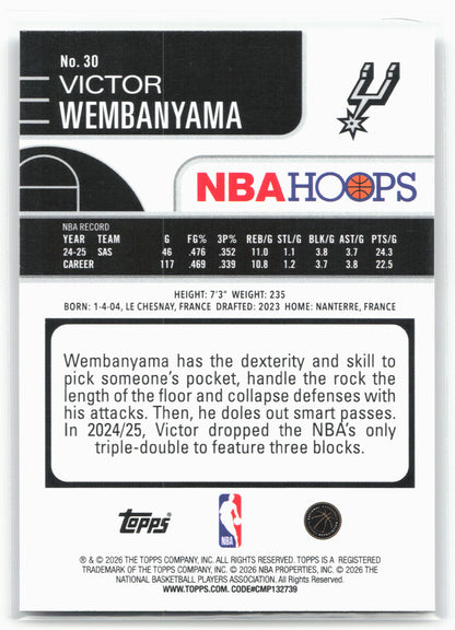2025-26 Hoops #30 Victor Wembanyama 29303