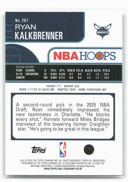 2025-26 Hoops #207 Ryan Kalkbrenner 29329