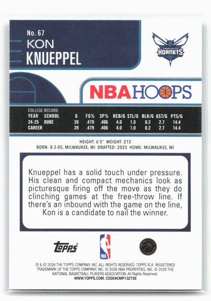 2025-26 Hoops #67 Kon Knueppel 29331