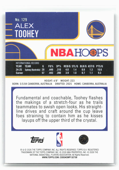 2025-26 Hoops #129 Alex Toohey 29332