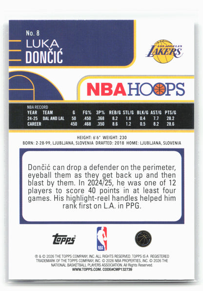 2025-26 Hoops #8 Luka Dončić 29350