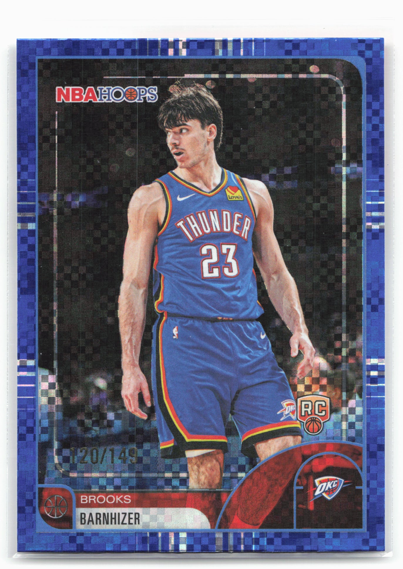 2025-26 Hoops #158 Brooks Barnhizer Light Burst Blue #/149