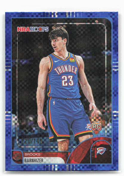 2025-26 Hoops #158 Brooks Barnhizer Light Burst Blue #/149
