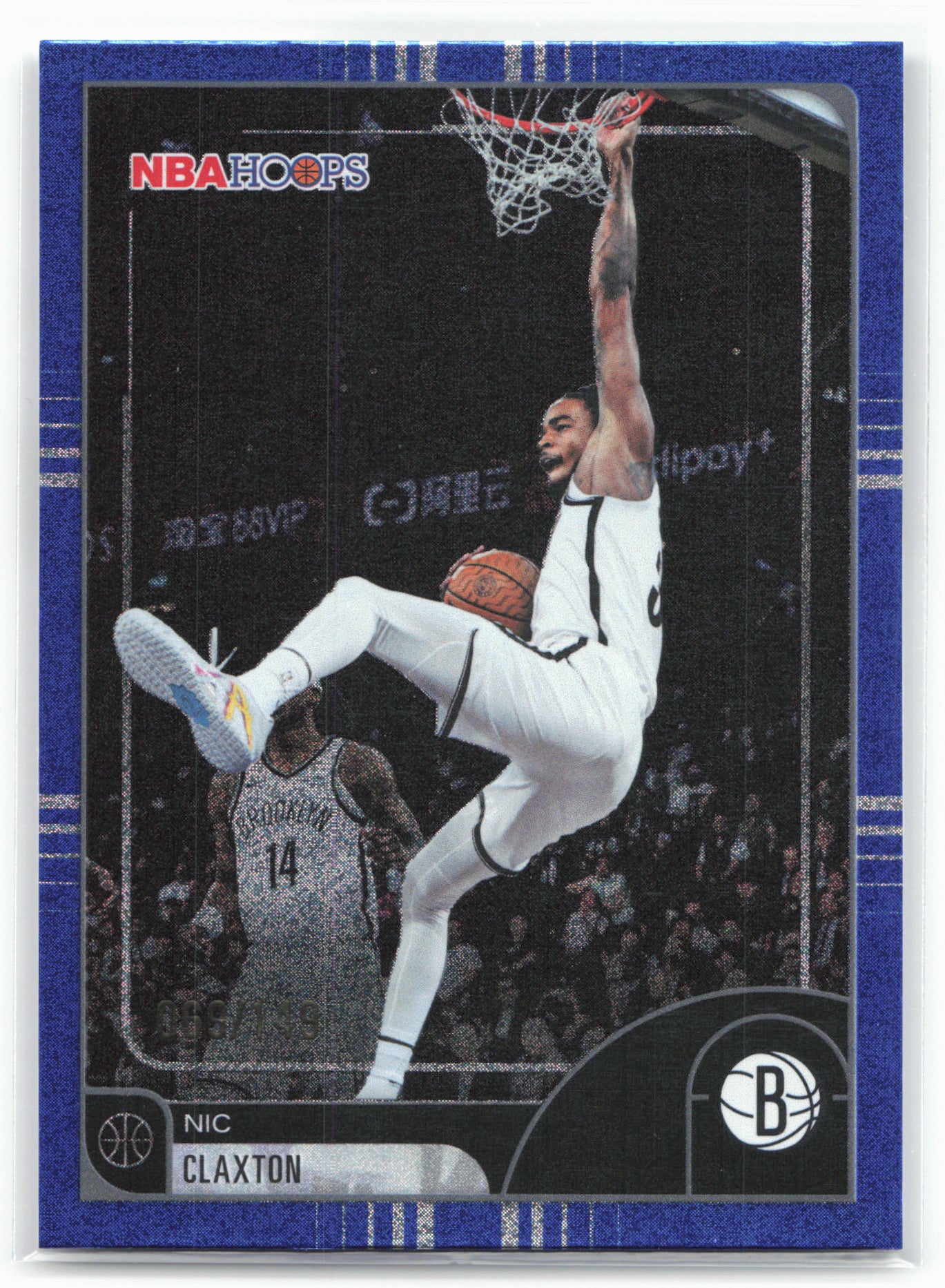 2025-26 Hoops #29 Nic Claxton Pixel Burst Blue #/149