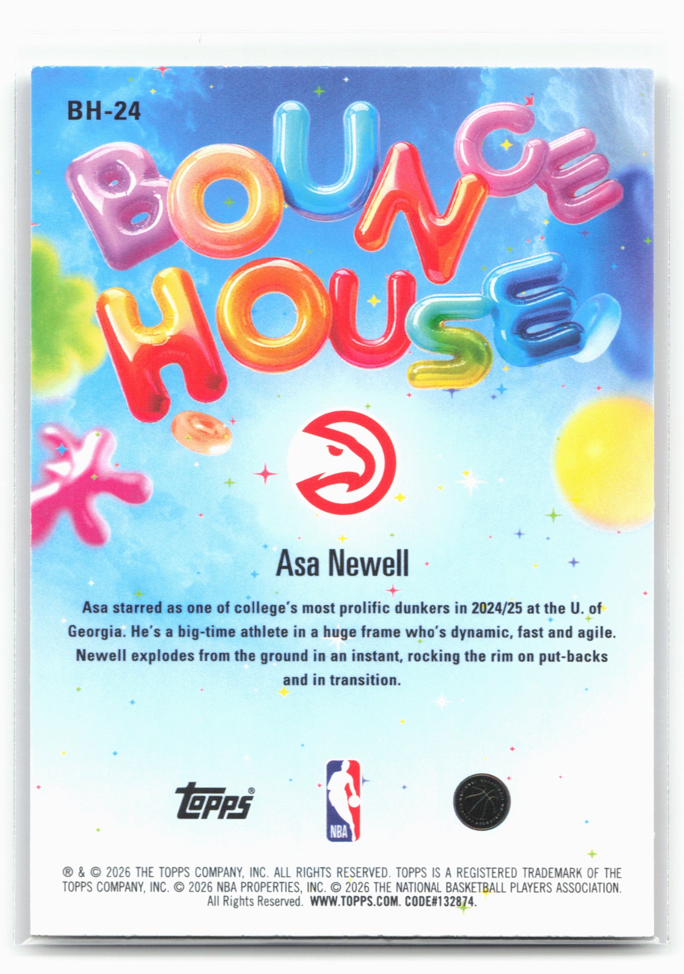2025-26 Hoops #BH-24 Asa Newell Bounce House