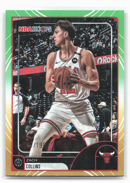2025-26 Hoops #176 Zach Collins Rainbow Gold and Green #/199