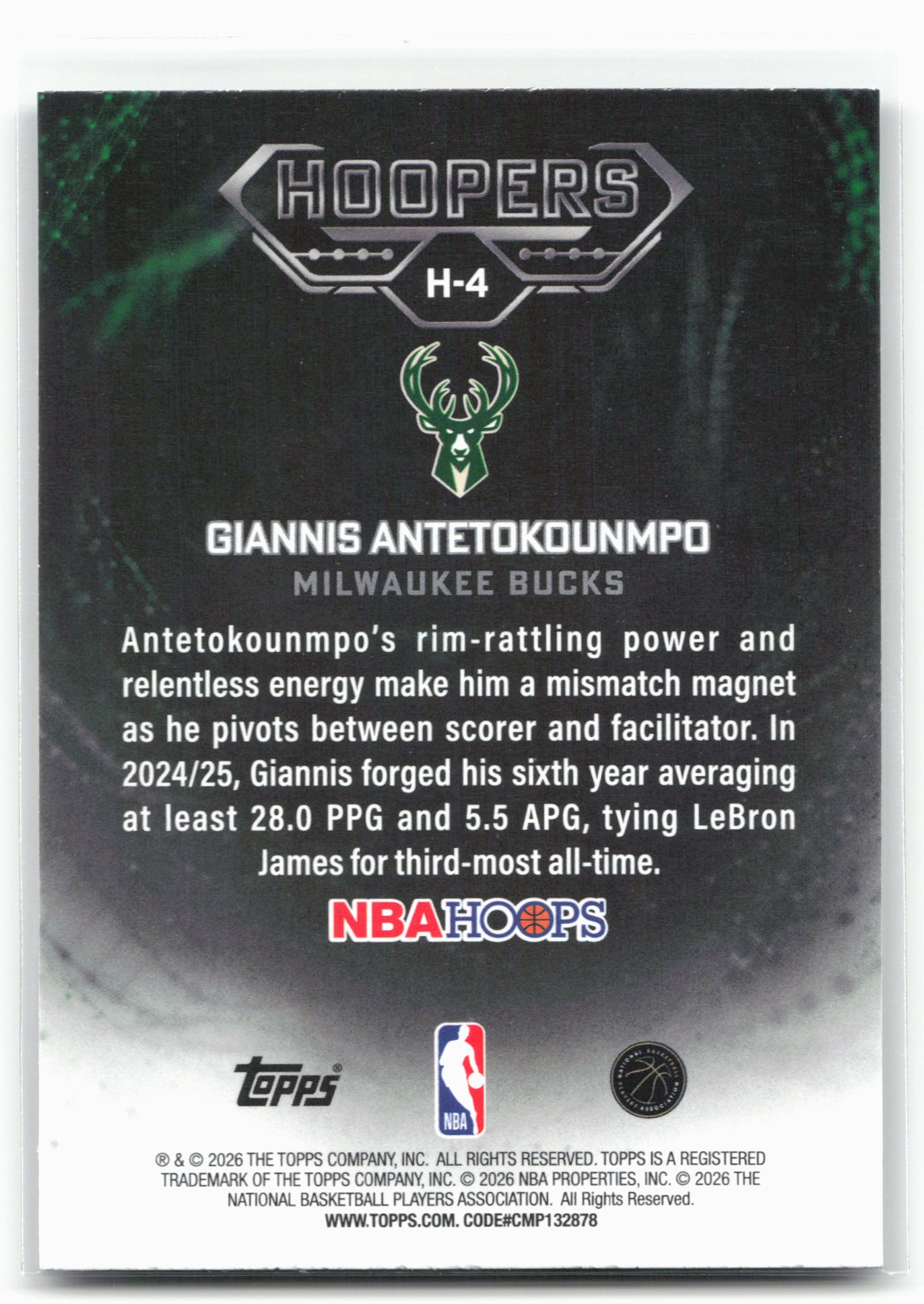 2025-26 Hoops #H-4 Giannis Antetokounmpo Hoopers