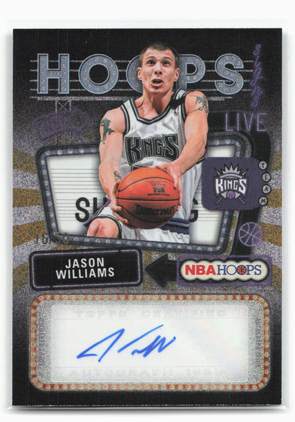 2025-26 Hoops #HS-JWI Jason Williams Hoops Signs Pixel Burst Gold #/50