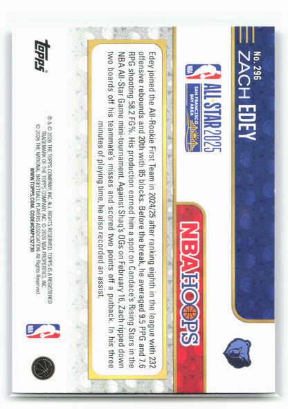 2025-26 Hoops #296 Zach Edey 29427