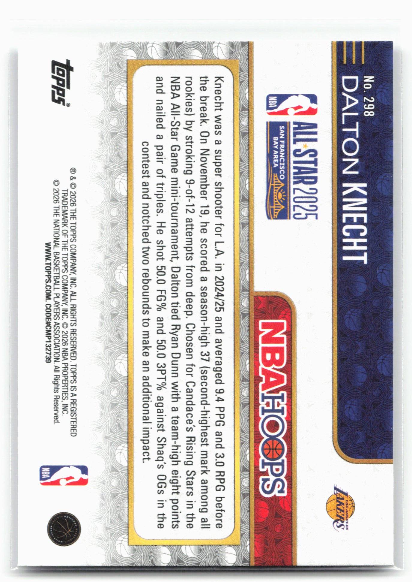 2025-26 Hoops #298 Dalton Knecht 29429